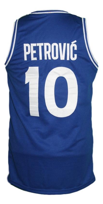 Drazen Petrovic Jersey #10 Kronos Puertas Dintel Euro Basketball Blue