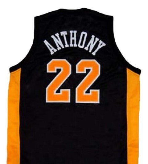 Carmelo Anthony Jersey #22 OWLS High School Basketball New Sewn Black