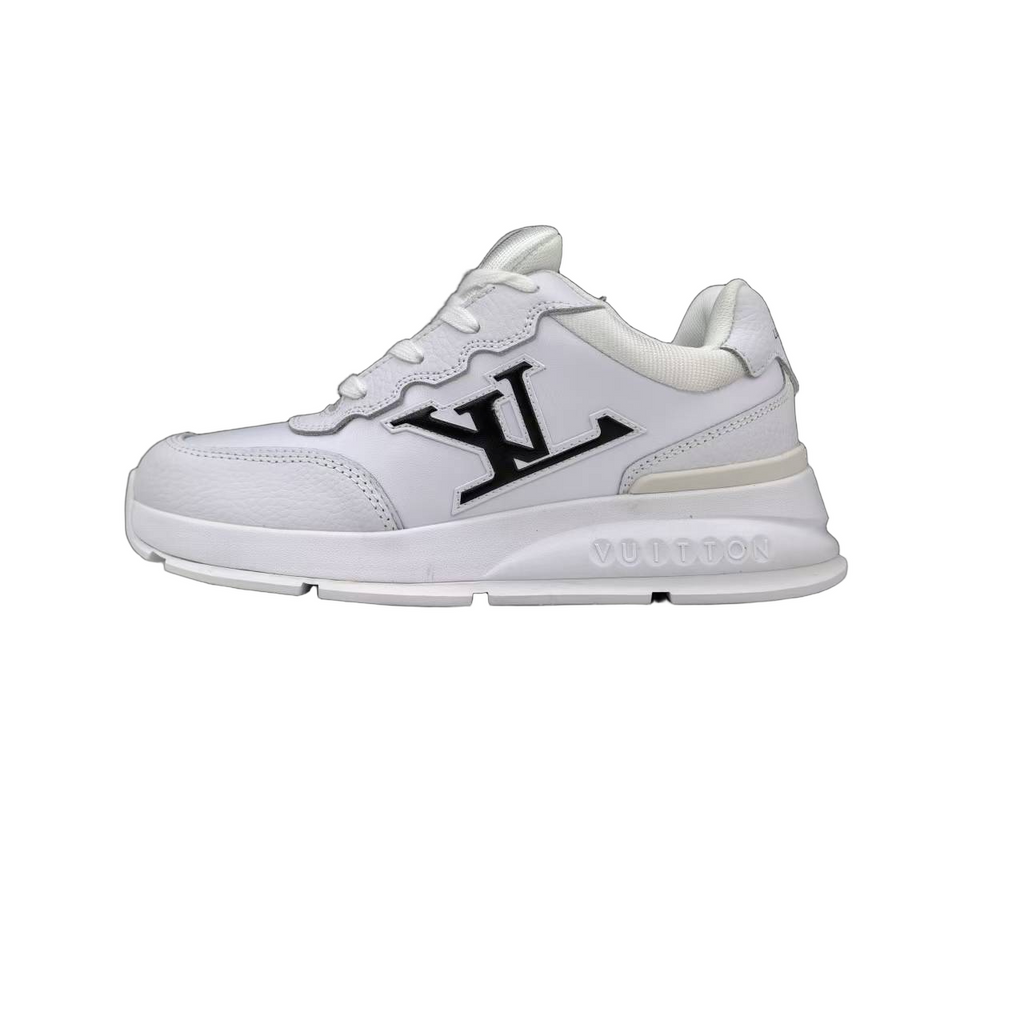 Luxury Lou Paris Classic Trainers White Black Shoes Sneakers