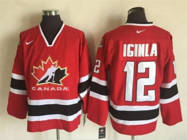 2002 Winter Olympics Team Canada #12 Jarome Iginla CCM Vintage Jersey - Red