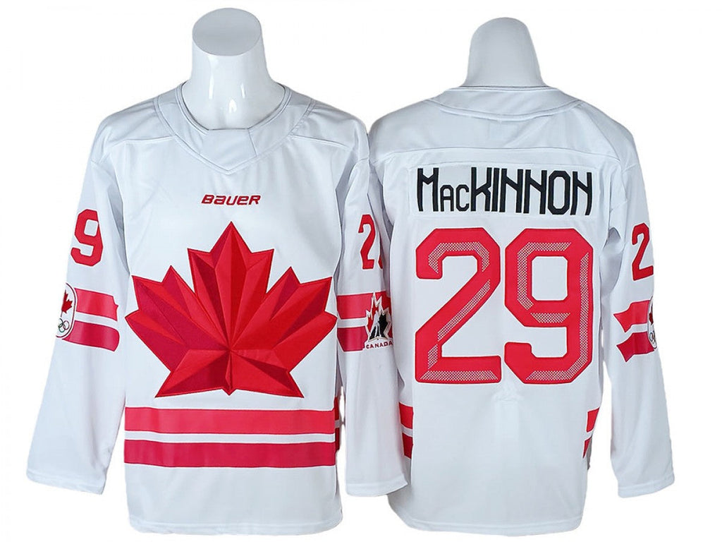 2026 Winter Olympics Team Canada #29 Nathan MacKinnon White Hockey Jersey Stitched
