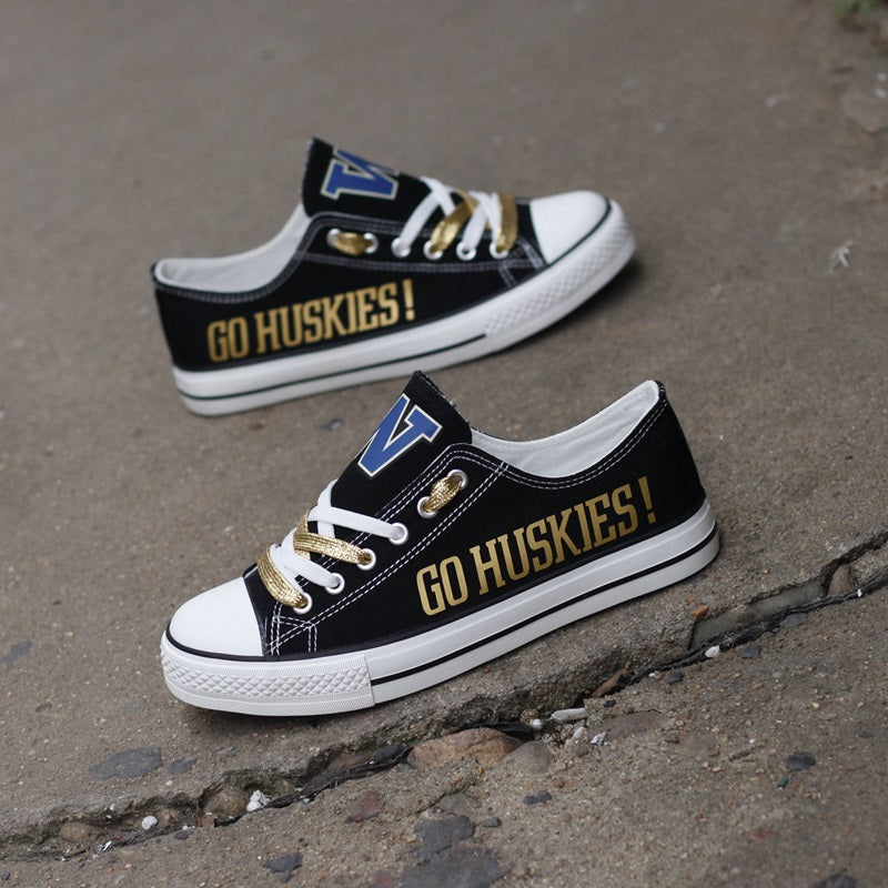 Washington Huskies Limited Print NCAA College Students Low Top Canvas Shoes Sport Sneakers 3