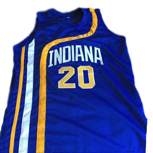 Darnell Hillman Jersey #20 Indiana Aba Retro Basketball New Sewn Blue