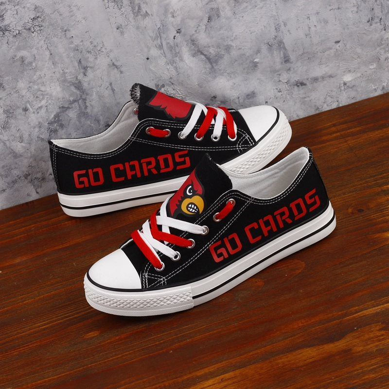Louisville Cardinals Limited Print NCAA College Students Low Top Canvas Shoes Sport Sneakers 4
