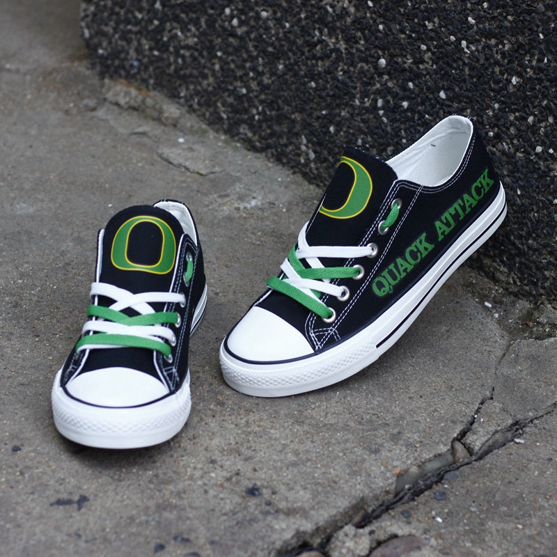 Oregon Ducks Limited Print NCAA College Students Low Top Canvas Shoes Sport Sneakers 2