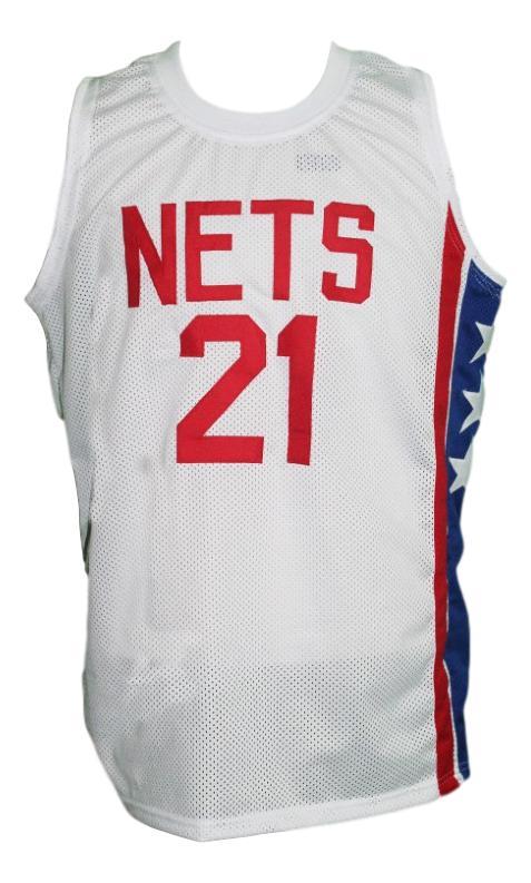 Tim Bassett Jersey #21 New York Nets Aba Retro Basketball White (Copy)