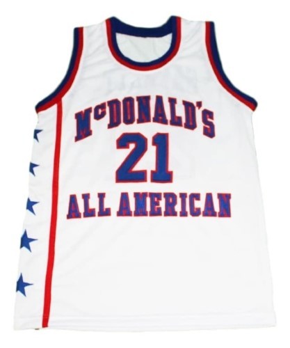 Kevin Garnett Jersey #21 McDonald's All American Basketball Sewn White