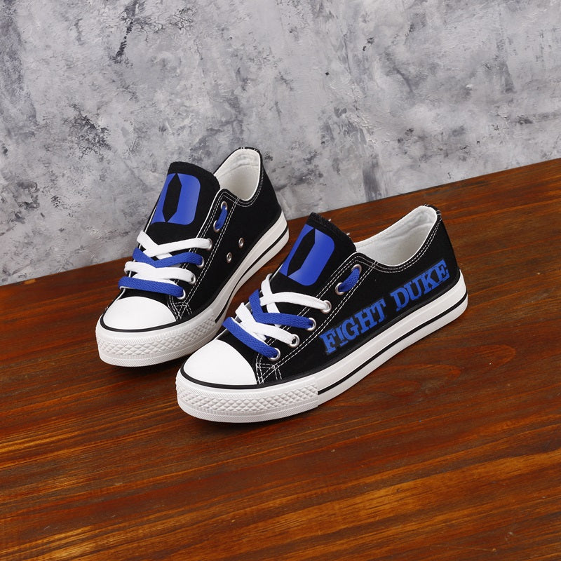 Duke Blue Devils Limited Print NCAA College Students Low Top Canvas Shoes Sport Sneakers 2