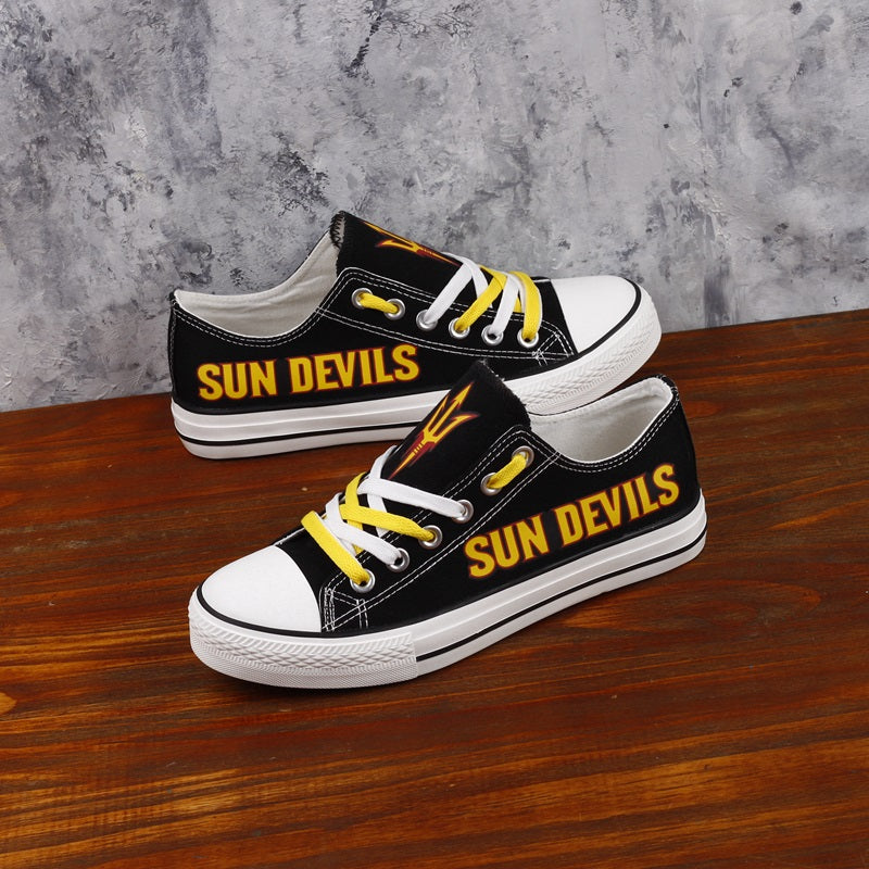 Arizona State Sun Devils Limited Print NCAA College Students Low Top Canvas Shoes Sport Sneakers