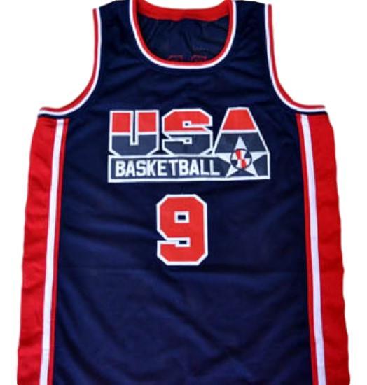 Michael Jordan Jersey #9 Team USA Basketball Navy Blue