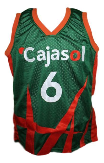 Kristaps Porzingis Jersey #6 Cajasol Sevilla Basketball Green