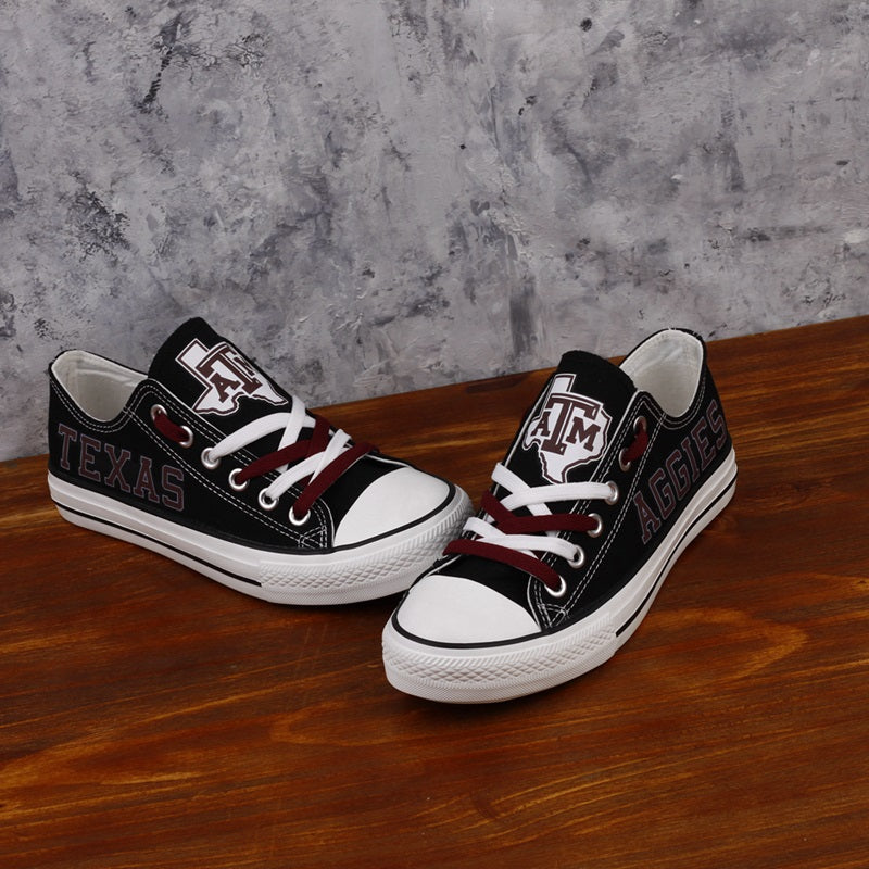 Texas A&M Aggies Limited Print NCAA College Students Low Top Canvas Shoes Sport Sneakers 2