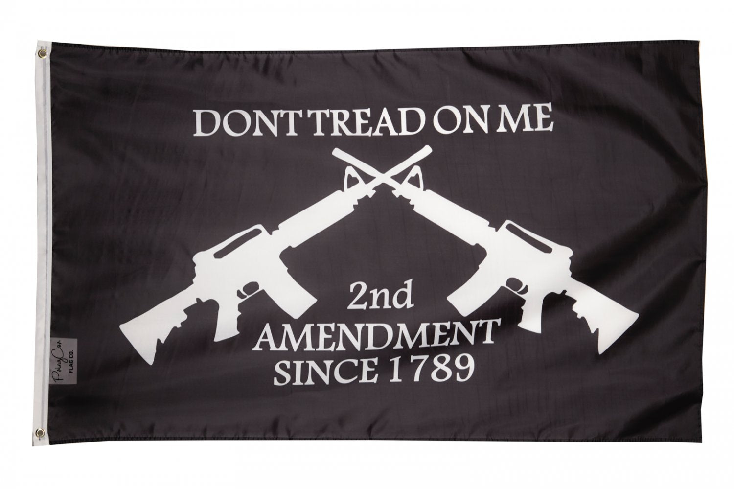 2nd Amendment Don't Tread on Me AR-15 M16 Crossed Rifles FLAG 3'x5' Black Guns