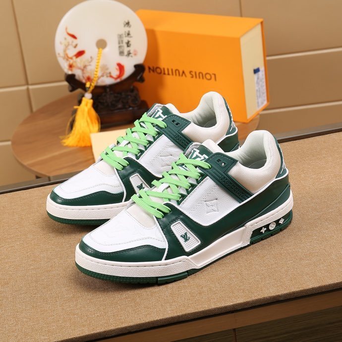 Luxury Virgil Trainer Sneakers Shoes Signature Green