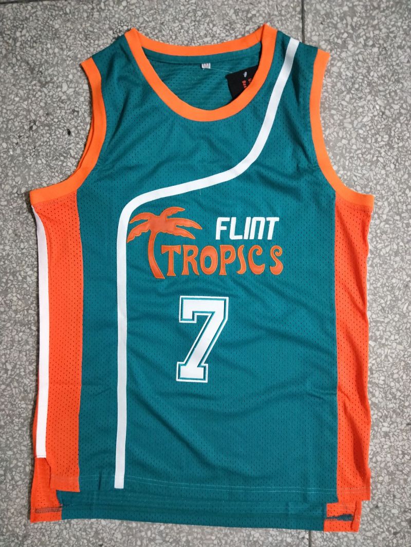 Semi Pro Flint Tropics #7 Coffee Black Movie Basketball Jersey