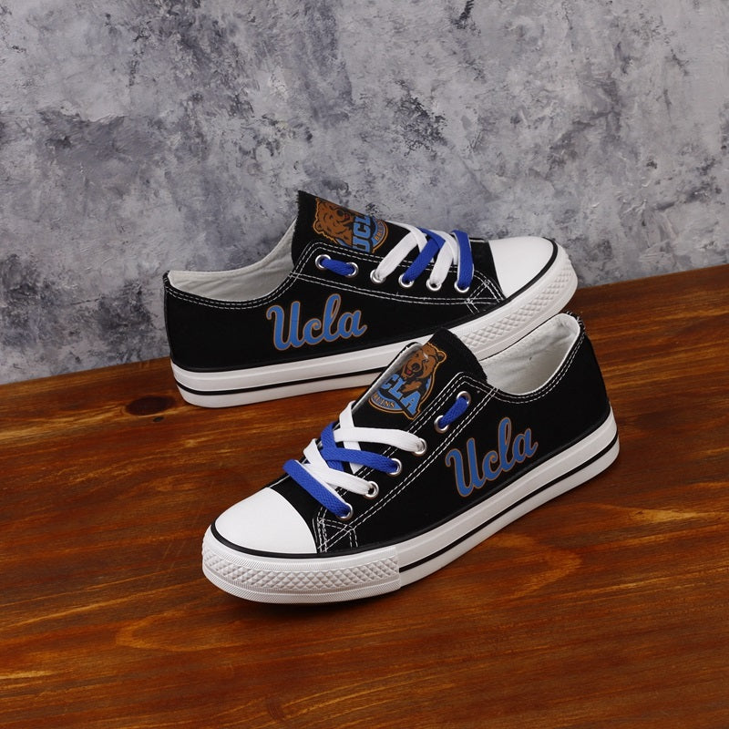 UCLA Bruins Limited Print NCAA College Students Low Top Canvas Shoes Sport Sneakers