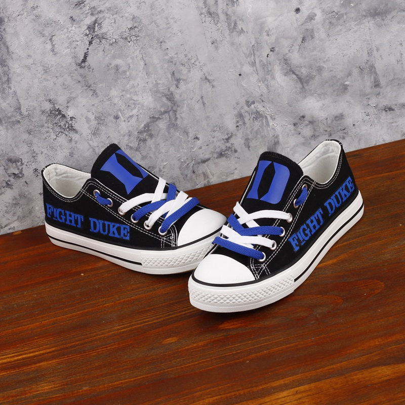 Duke Blue Devils Limited Print NCAA College Students Low Top Canvas Shoes Sport Sneakers 2