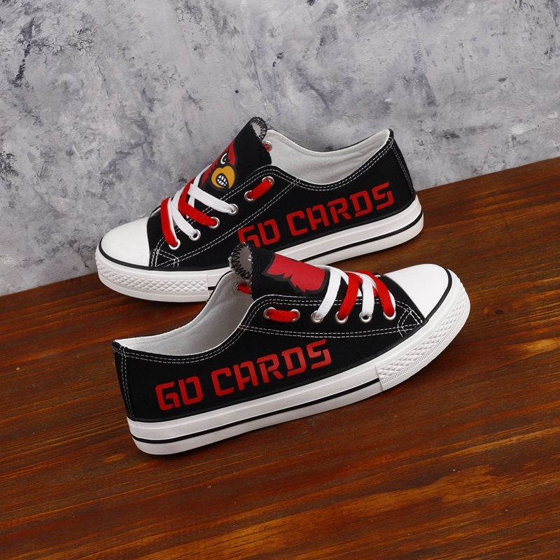Louisville Cardinals Limited Print NCAA College Students Low Top Canvas Shoes Sport Sneakers 4