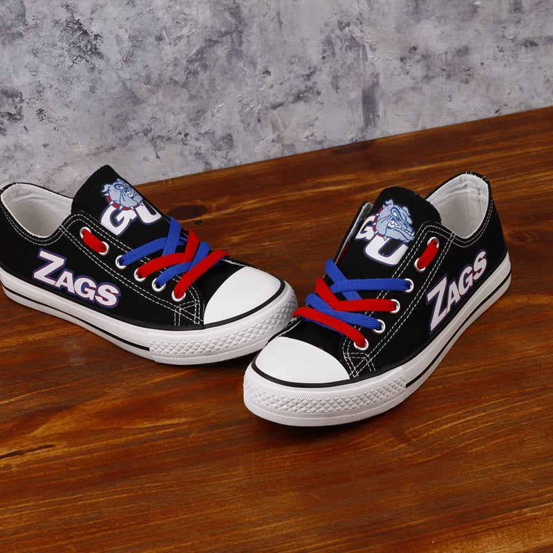 Gonzaga Bulldogs Limited Print NCAA College Students Low Top Canvas Shoes Sport Sneakers