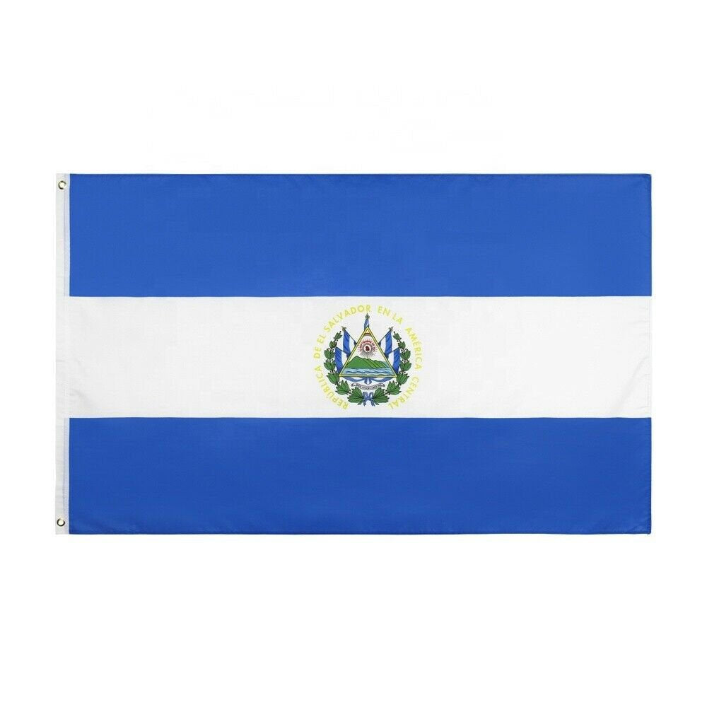 3x5FT Flag of El Salvador Bandera Magna Decor Dorm Man Cave Advertising