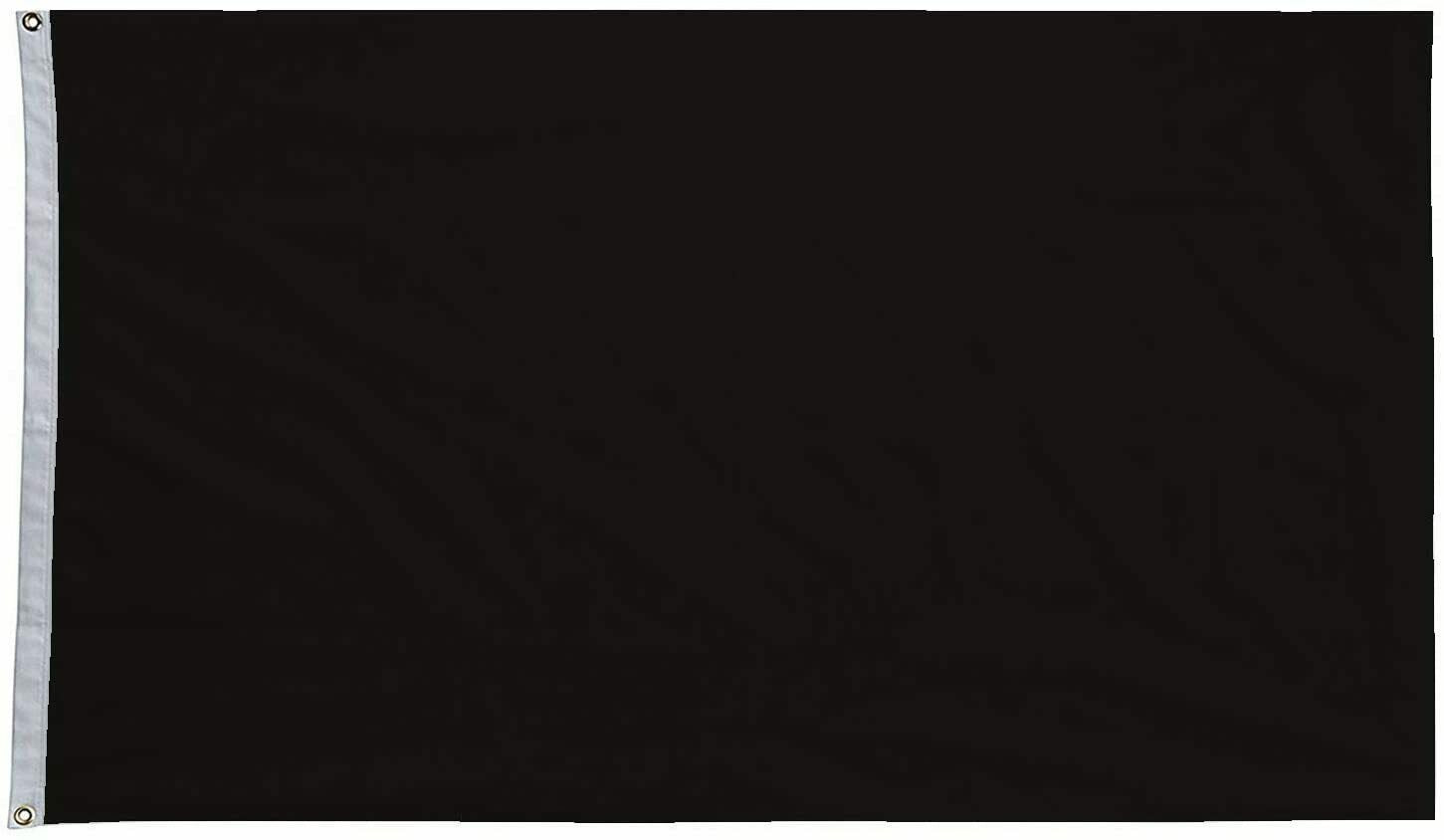 3x5FT Solid Black Flag Artwork Protest Plain Color Banner Dorm Man Cave