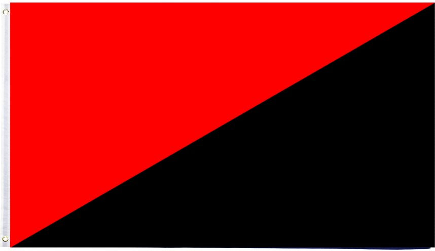 3x5FT Solid Red and Black Anarchy Anarchist Flag Dorm Man Cave Protest