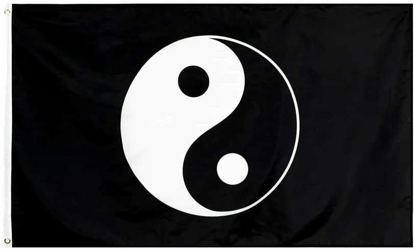 3x5FT Yin Yang Flag Vivid Color Taoism Dorm Man Cave Garage Yoga