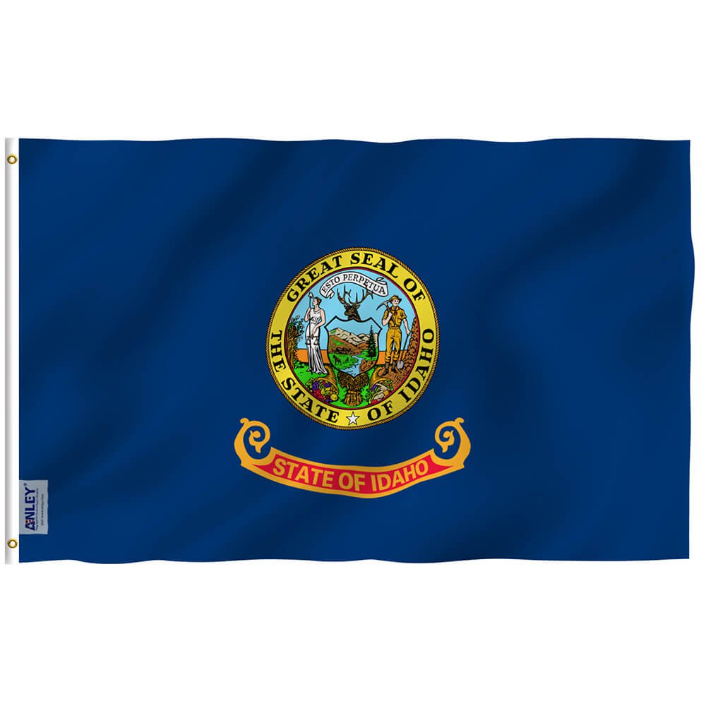 3x5 Foot Idaho State Flag - Idaho ID Flags Polyester with Brass Grommets 3X5Ft Banner