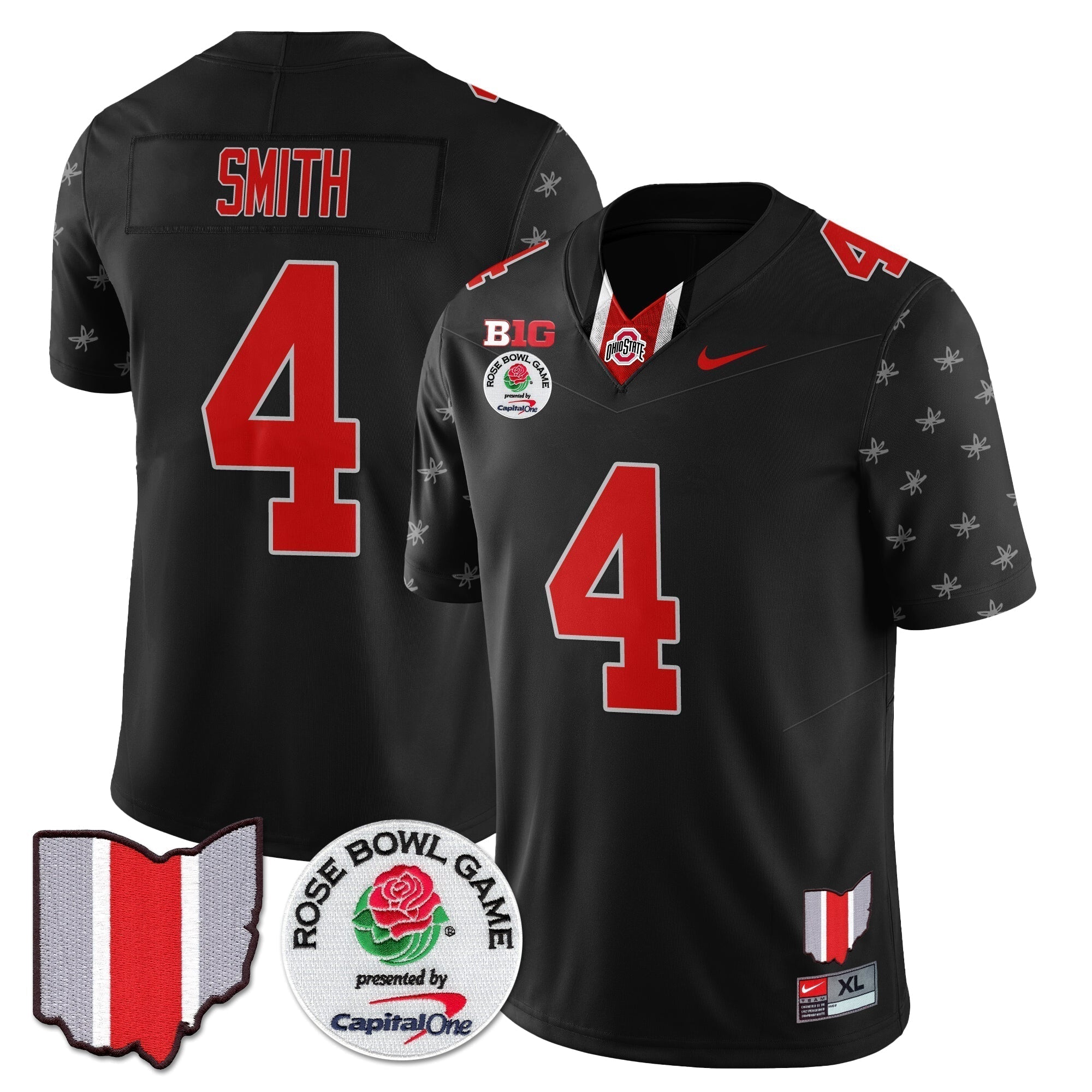 Men Ohio State Buckeyes 2024 Rose Bowl Vapor Limited Jersey - All Stitched