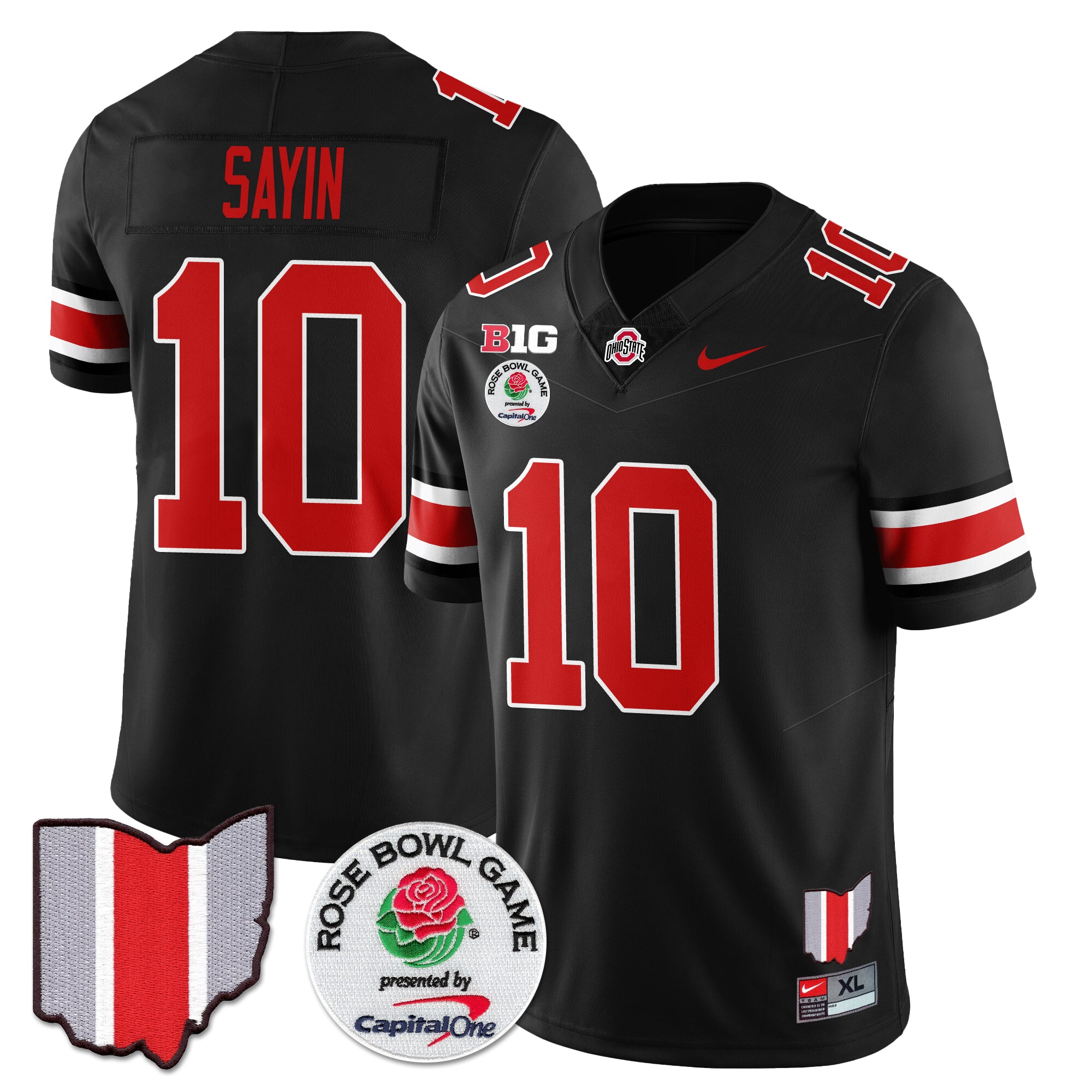 Men Ohio State Buckeyes 2024 Rose Bowl Vapor Limited Jersey - All Stitched
