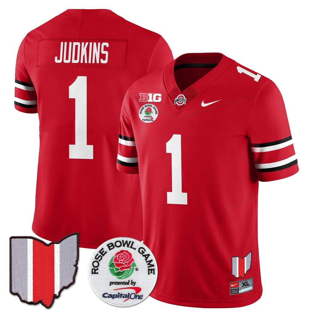 Men Ohio State Buckeyes 2024 Rose Bowl Vapor Limited Jersey - All Stitched