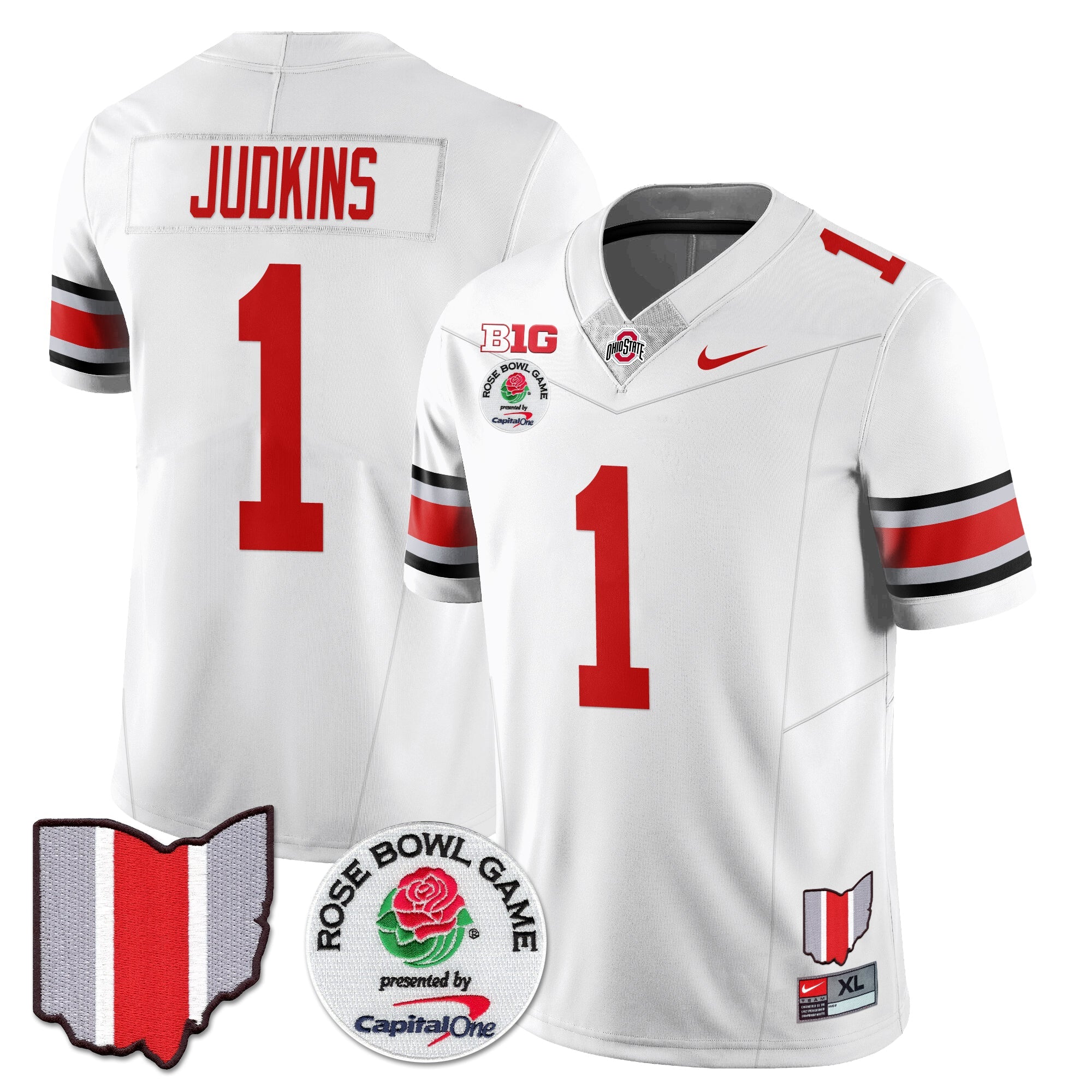 Men Ohio State Buckeyes 2024 Rose Bowl Vapor Limited Jersey - All Stitched