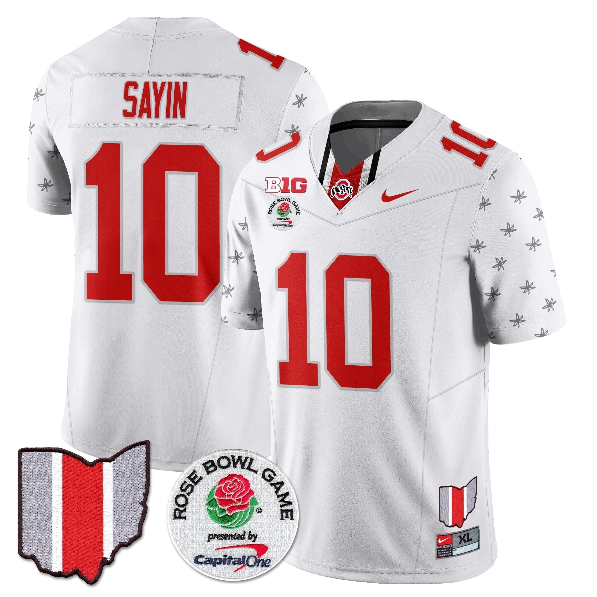 Men Ohio State Buckeyes 2024 Rose Bowl Vapor Limited Jersey - All Stitched