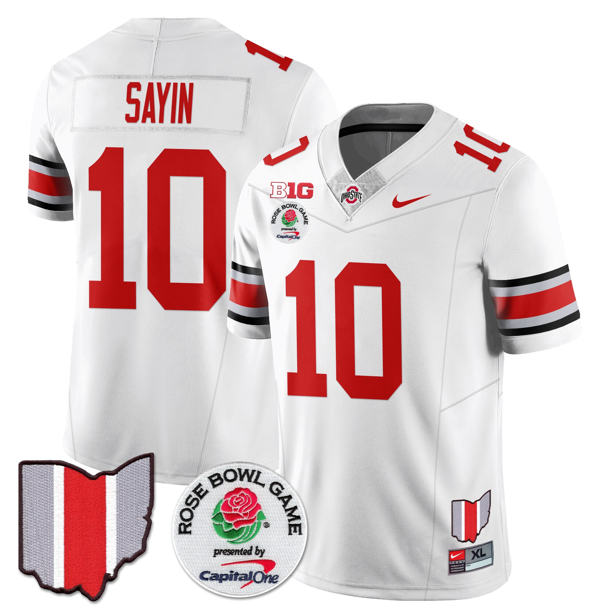 Men Ohio State Buckeyes 2024 Rose Bowl Vapor Limited Jersey - All Stitched