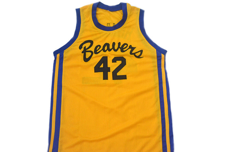 Howard Jersey #42 Beavers Teen Wolf Basketball Yellow