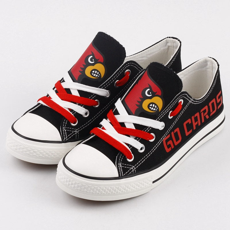 Louisville Cardinals Limited Print NCAA College Students Low Top Canvas Shoes Sport Sneakers 4