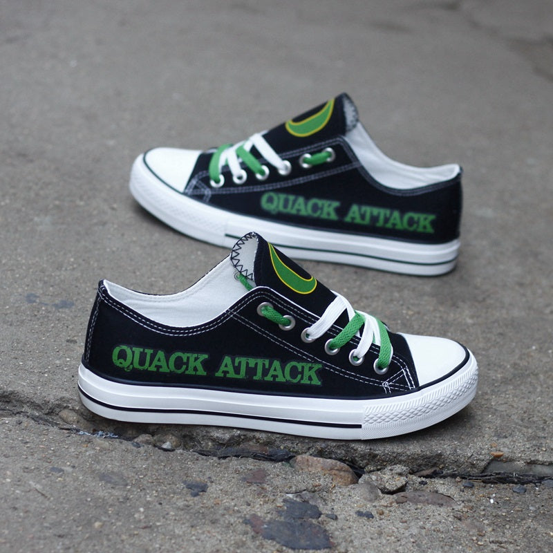 Oregon Ducks Limited Print NCAA College Students Low Top Canvas Shoes Sport Sneakers 2