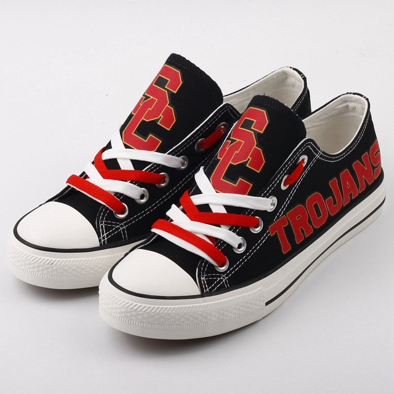 USC Trojans Limited Print NCAA College Students Southern California Trojans Low Top Canvas Shoes Sport Sneakers
