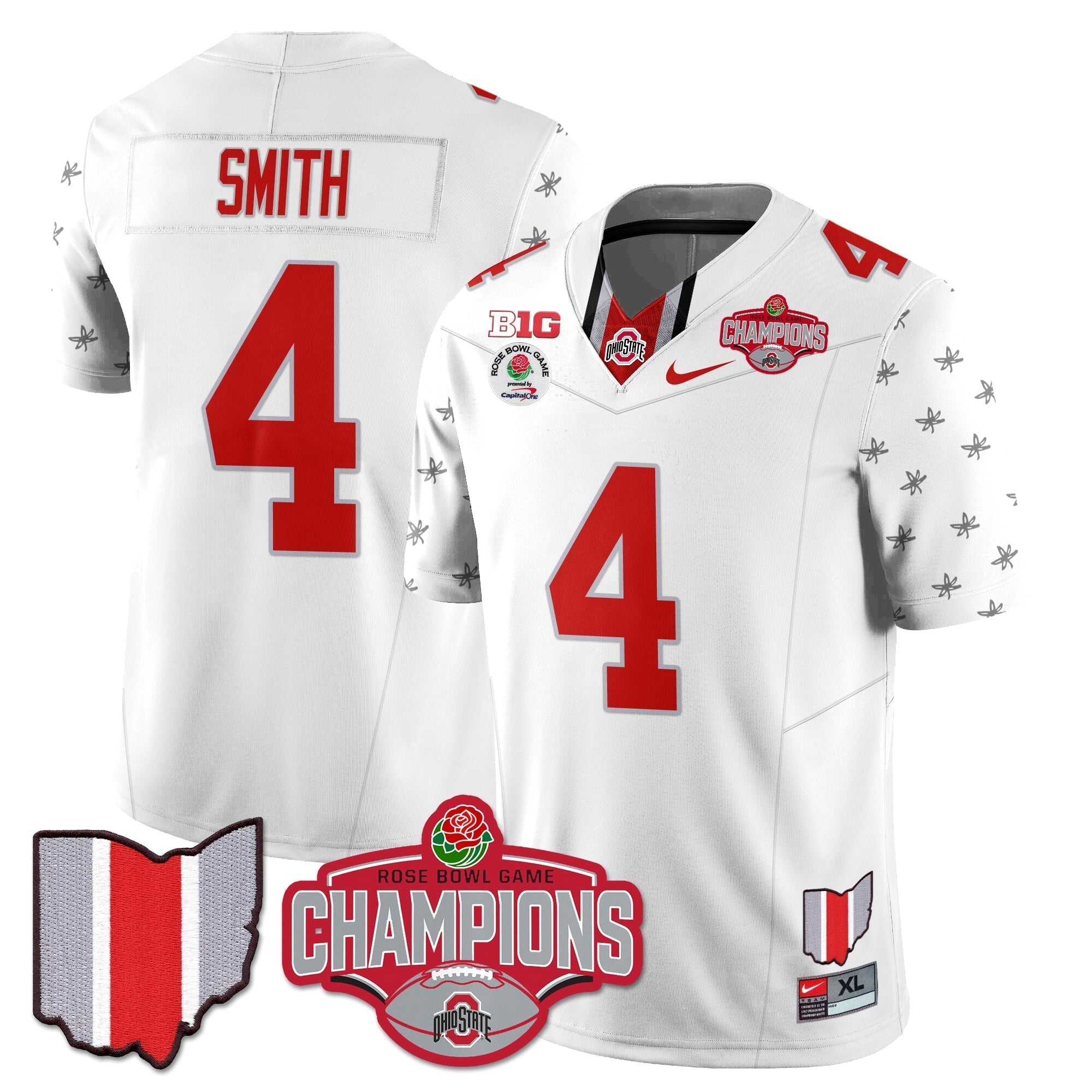 Men Ohio State Buckeyes 2024 Rose Bowl Champions Jersey - All Stitched