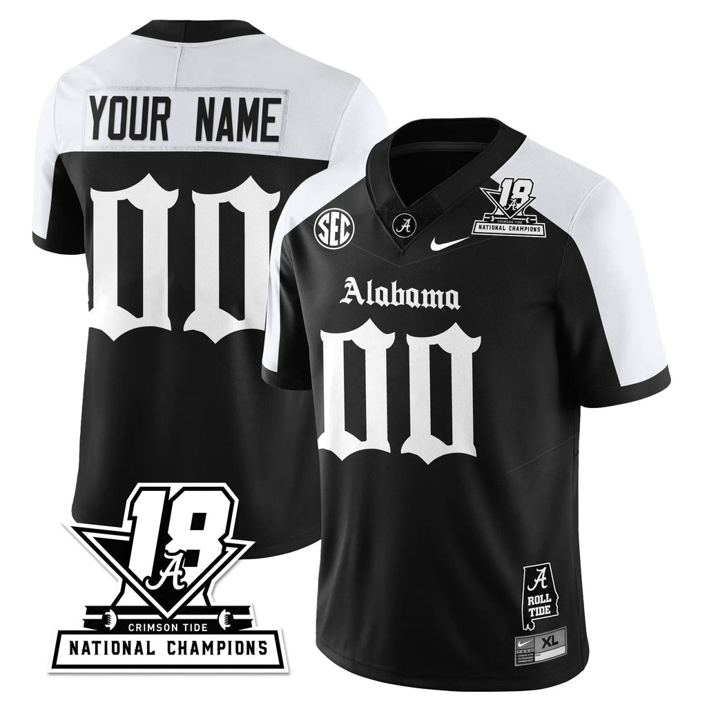 Men Alabama Crimson Tide Football 18x-Time National Champions Gothic Vapor Limited Jersey