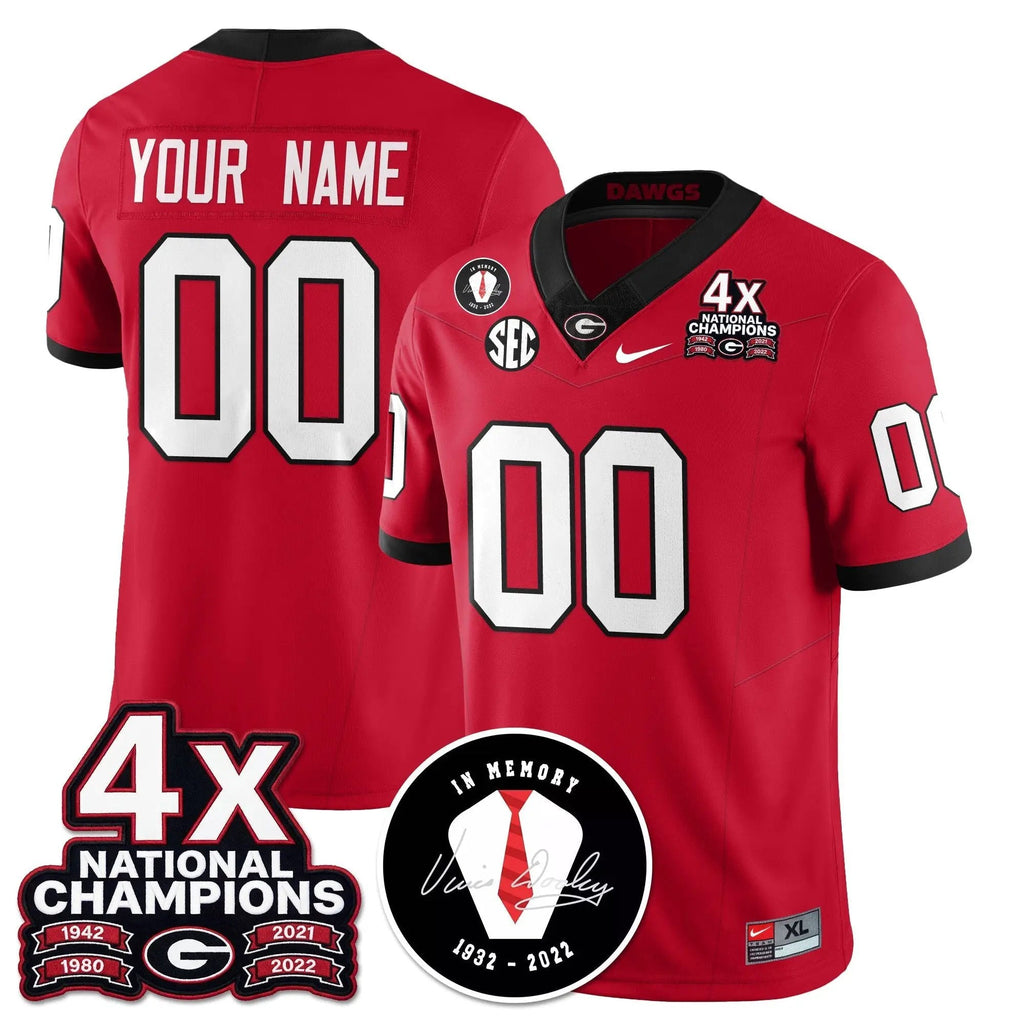 Men University of Georgia Football 4x-Time National Champions Vapor Limited Jersey