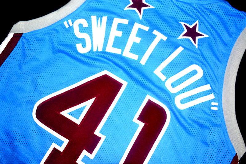 Sweet Lou Jersey #41 Harlem Globetrotters Basketball Light Blue