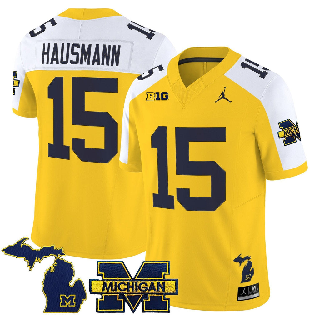Ernest Hausmann Jersey #15 Michigan Wolverines 2025 Limited V2 Stitched Maize Alter