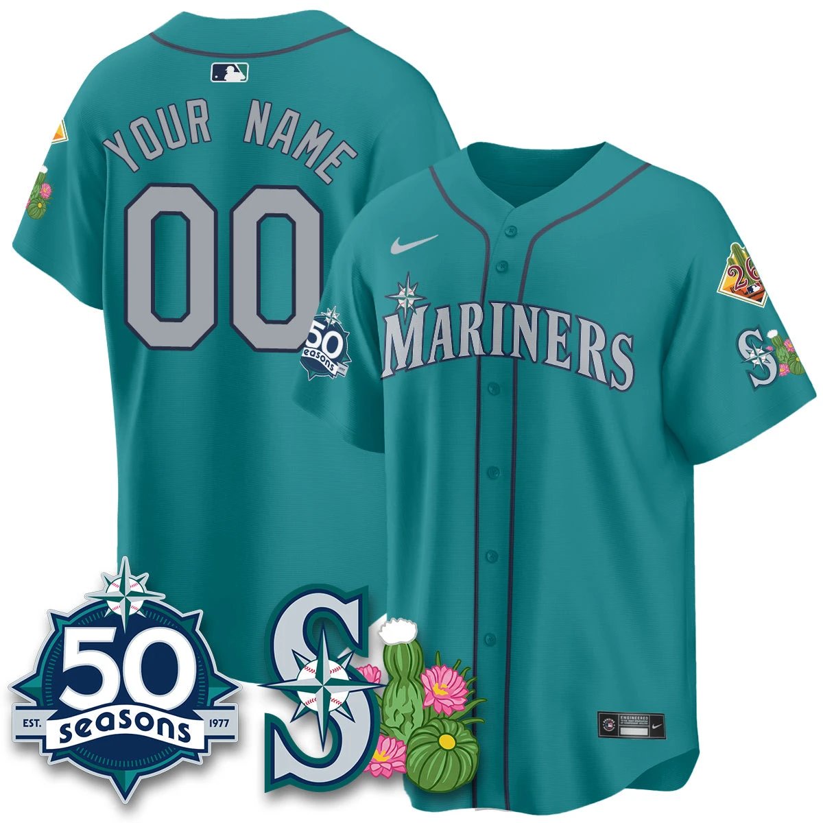 Custom Seattle Mariners 2026 Spring Training Vapor Limited Jersey - 50th Anniversary - All Stitched