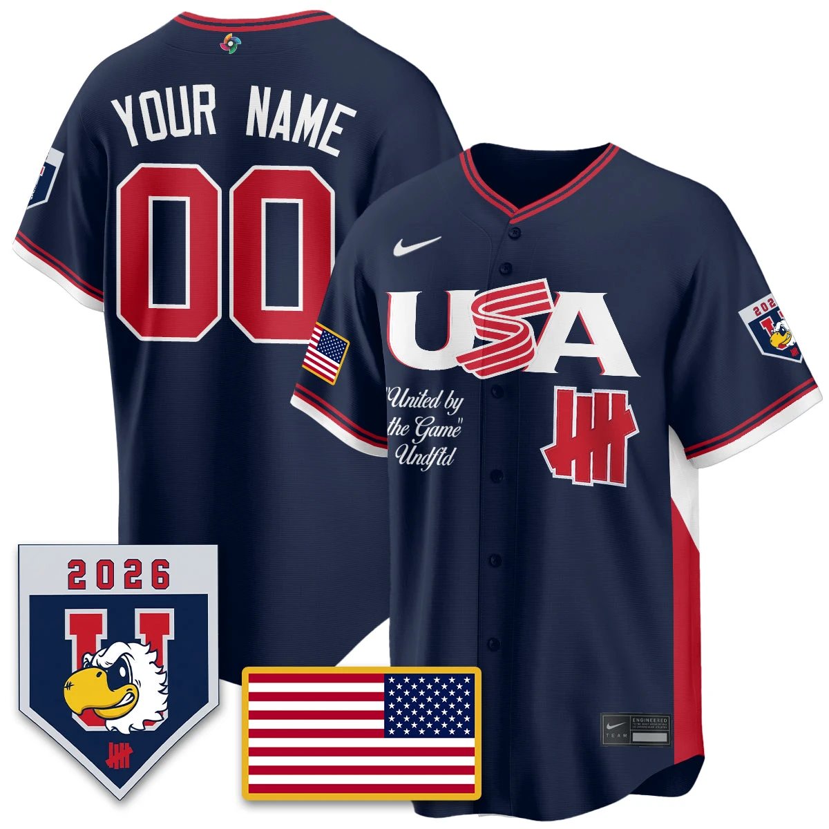 USA Baseball x Undefeated 2026 World Baseball Classic Limited Jersey - All Stitched