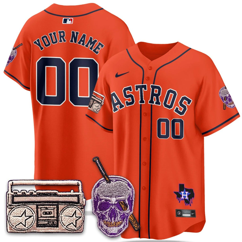 Houston Astros DJ Screw Patch Vapor Premier Limited Jersey - All Stitched