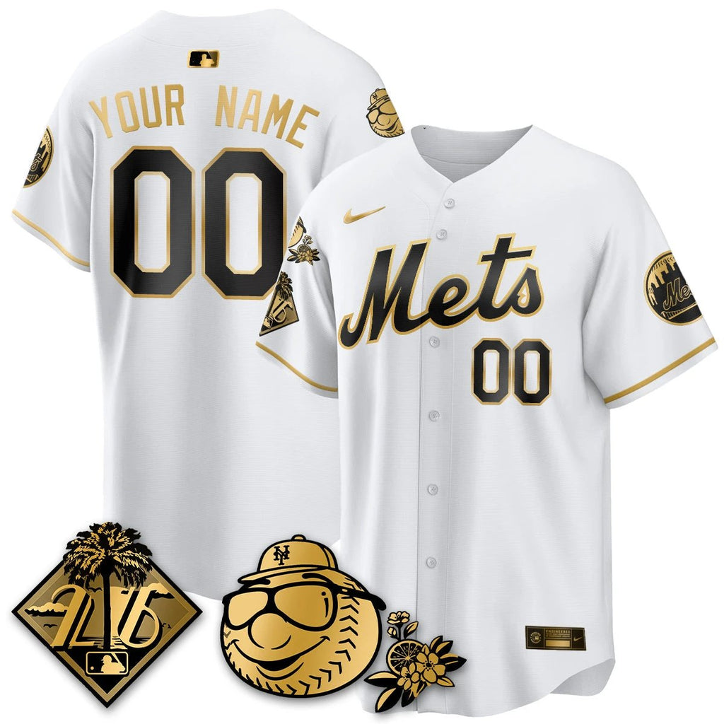 Men New York Mets 2026 Spring Training Vapor Limited Gold Jersey - All Stitched