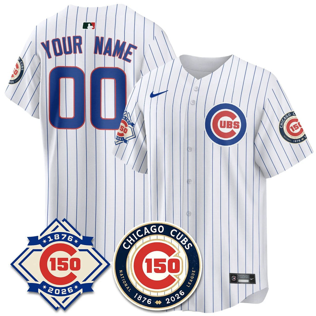 Chicago Cubs Vapor Limited Gold Jersey - 150th Anniversary - All Stitched