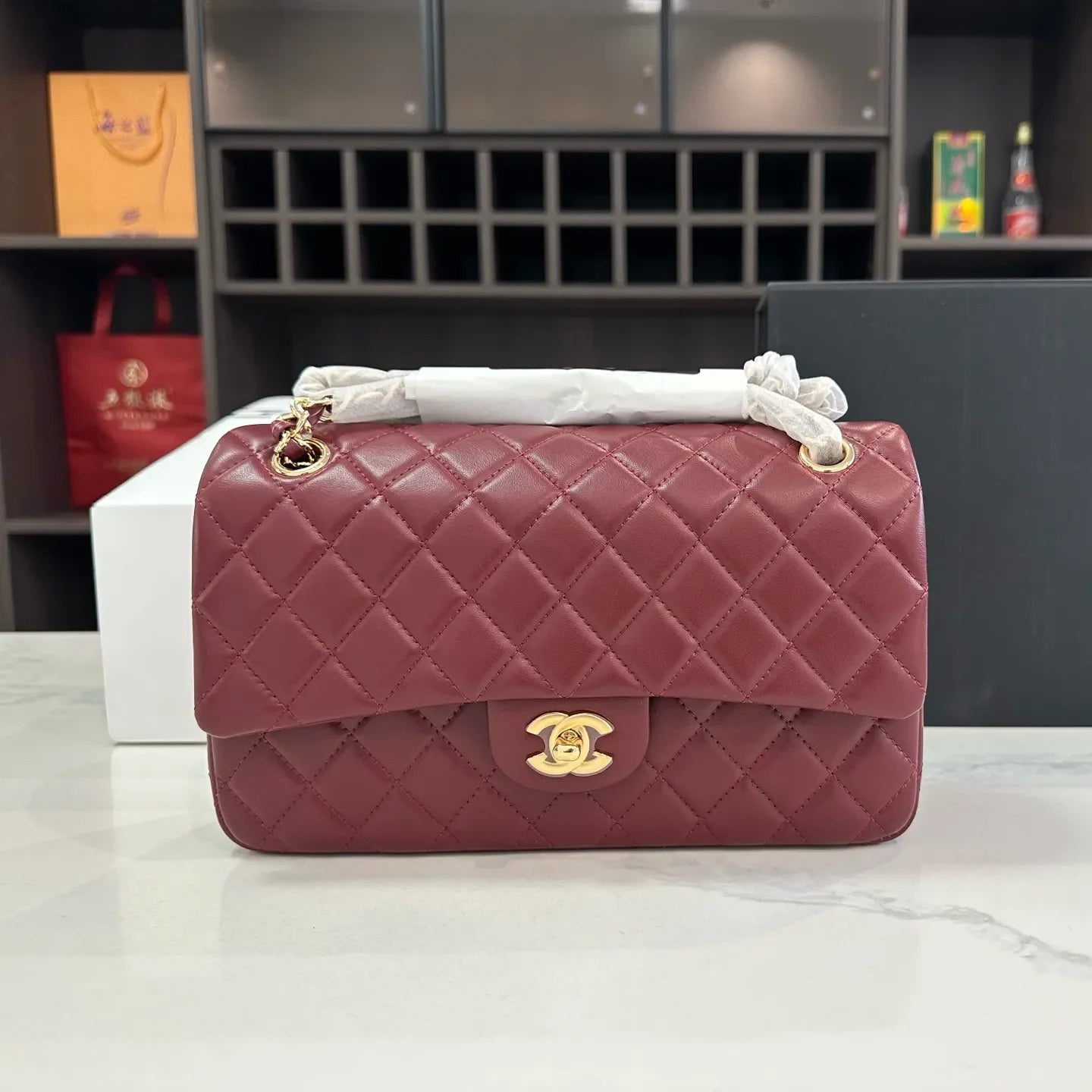 Women’s Luxury Handbag High-Quality Leather Classic Chain Quilted Bag