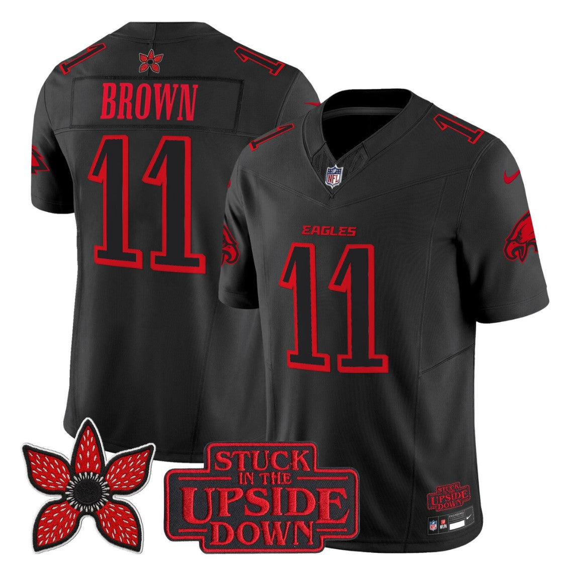 A.J. Brown Jersey #11 Stranger Things Edition Vapor Limited All Stitched